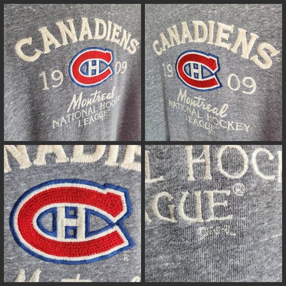 Montreal Canadiens women XL hoodie Retro Brand Official License Embroidery Grey - Picture 4 of 8